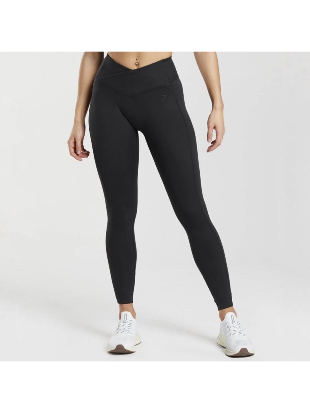 NEW Gymshark Black Crossover Leggings High Rise Activewear Workout Women’s Small